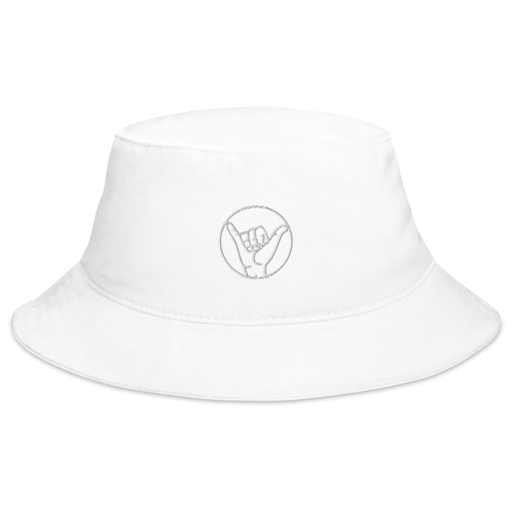 Bucket Hat - White Shaka Logo – South Bay Board Co.
