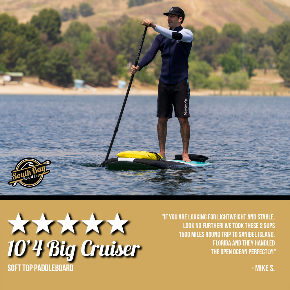 South Bay Board Co. - 10'4 Big Cruiser Soft Top Paddle Board - The Best  Value Premium Soft Top SUP Package in the World.